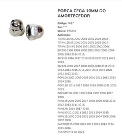 Z-PORCA CEGA AMORT 10MM TI/FAN/BIZ/POP