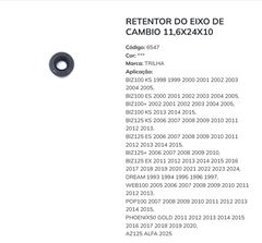 Z-RET. PEDAL CAMBIO BIZ100/125/POP100/WE