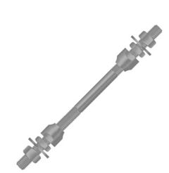 EIXO TZ 3/8 X 160 C/C/PORCA