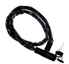 CADEADO 80 CM CORRENTE PRETO C/ CHAVE