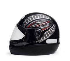 Z-CAPACETE F1 60 PRETO RAPID GRAFIC (VIS