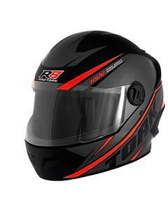 Z-CAPACETE R8 60 CINZA/VERME FUNDO PRETO