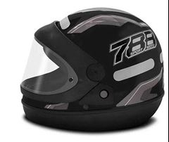 Z-CAPACETE NEW SPORT 58 PRETO F. C/CINZA
