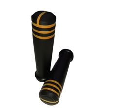 MANOPLA SOFT PRETA ANEIS LARANJA