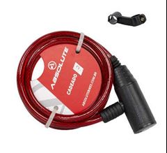 CADEADO ESPIRAL 1MTX6MM CHAVE VERMELHO