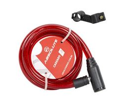 CADEADO ESPIRAL 1MTX12MM CHAVE VERMELHO