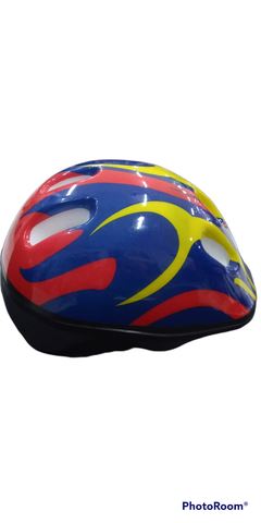 CAPACETE P/CIC INF FLAME AZ/AM/VM C/VIST