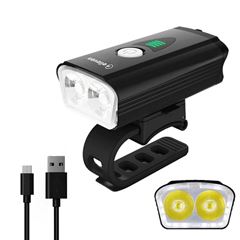 FAROL P/BIKE ALUM. USB 900 LUMENS PRETO