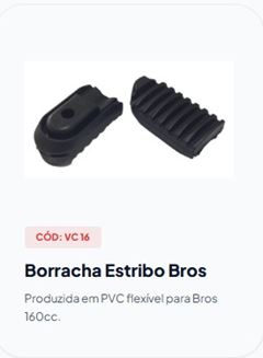 Z-BORRACHA ESTRIBO DT. BROS-160 UN