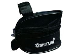 BOLSA P/SELIM MTB BORDADA PRETA