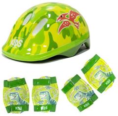 CAPACETE INFANTIL C/JOELHEIRA/COTOV VERD