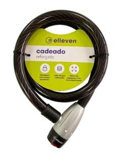 CADEADO ESPIRAL 1MTX18MM PTO/CINZA