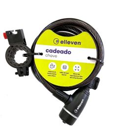 CADEADO ESPIRAL 1,8MTX12MM PRETO C/CHAVE
