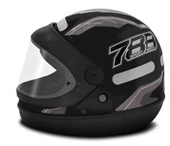 Z-CAPACETE NEW SPORT 56 PRETO F. C/CINZA