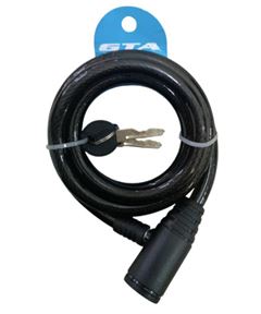 CADEADO ESPIRAL 1.5MTX12MM PRETO
