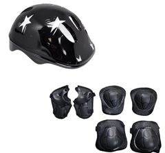 CAPACETE INFANTIL C/JOELH/COT PRETO
