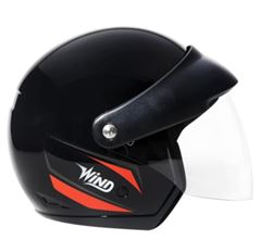 Z-CAPACETE WIND V3 58 PTO/VERMELHO C/VIS