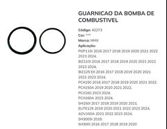 Z-GUARNICAO BOMBA COMB BIZ110/125/POP110