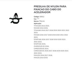 Z-PRESILHA DE NYLON PARA FIXAR CABO ACEL