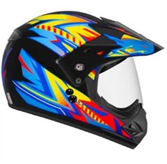 Z-CAPACETE CROSS MOTARD CICLONE 58 PT/AZ