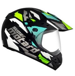 Z-CAPACETE CROSS MOTARD ADVE 60 PT/BC/VD