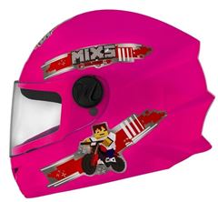 Z-CAPACETE INFANTIL START BLOKS T54 ROSA
