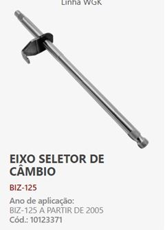 Z-EIXO PEDAL CAMBIO BIZ 125 06/25