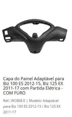 Z-CARCACA PAINEL TZ BIZ 100 12/15/11/17