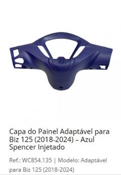 Z-CARCACA PAINEL BIZ 110/125 20/24 AZUL