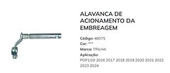 Z-ALAVANCA ACIONAM  EMBREA POP110 16/24