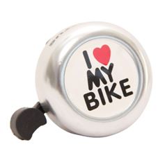 BUZINA TRIM TRIM LOVE BIKE AÇO PRATA