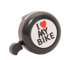 BUZINA TRIM TRIM LOVE BIKE AÇO PRETA